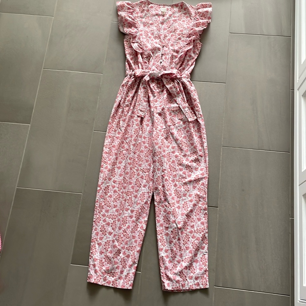 Rebecca Taylor Pink Floral Cotton Jumpsuit - Picture 2 of 16